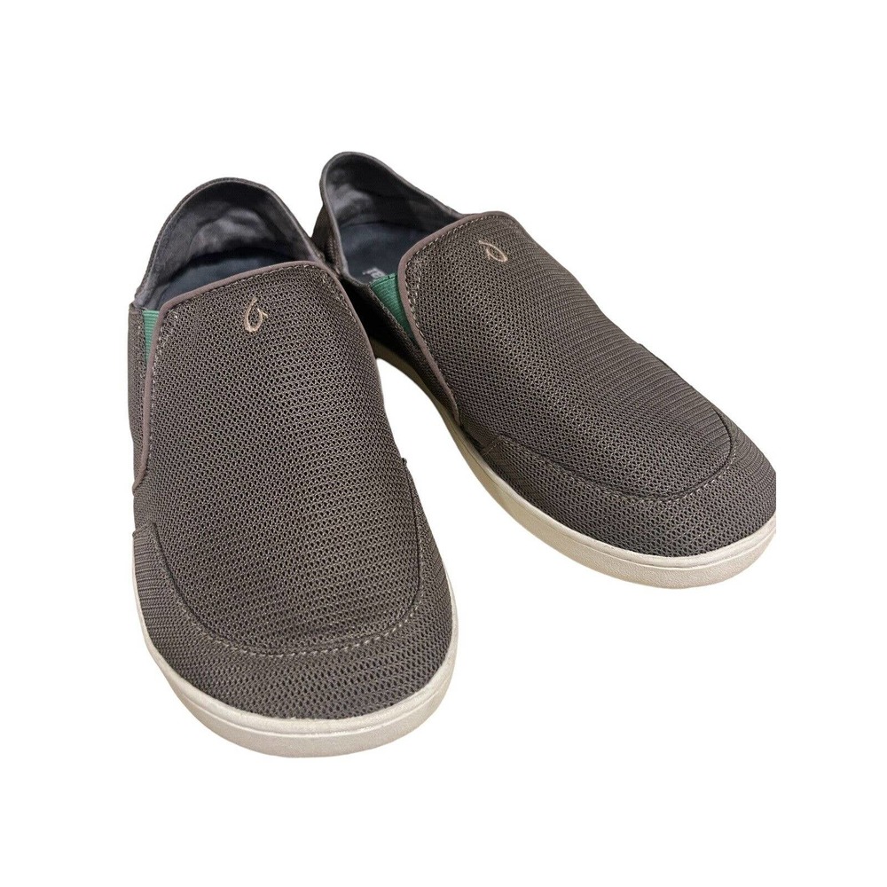 Olukai Nohea Mesh Slip-On Shoes Mustang Lime Green Collapsible Heel Mens Size 11